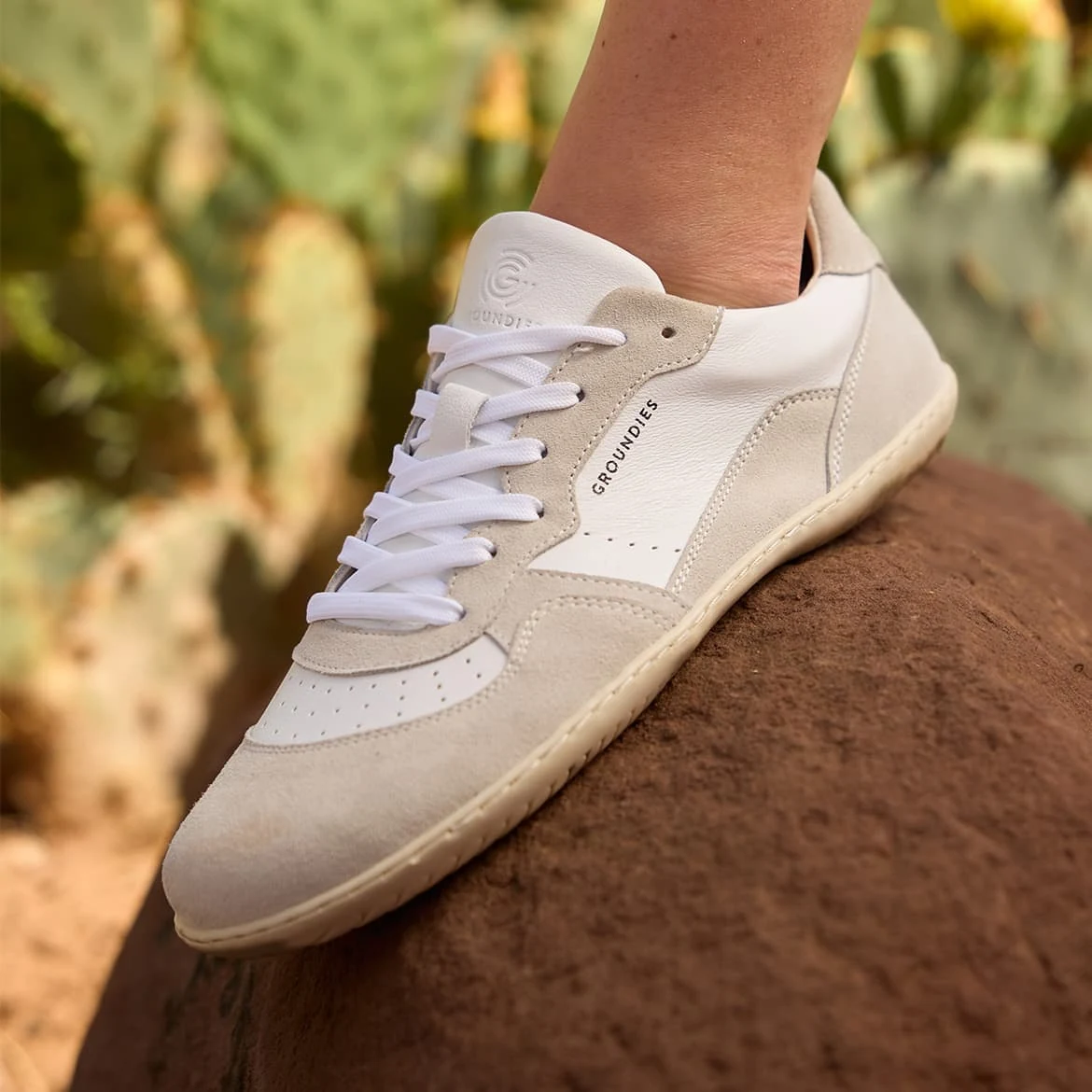 Женские кроссовки Groundies Nova GO1 — White/Off-White (Barefoot), фото 3