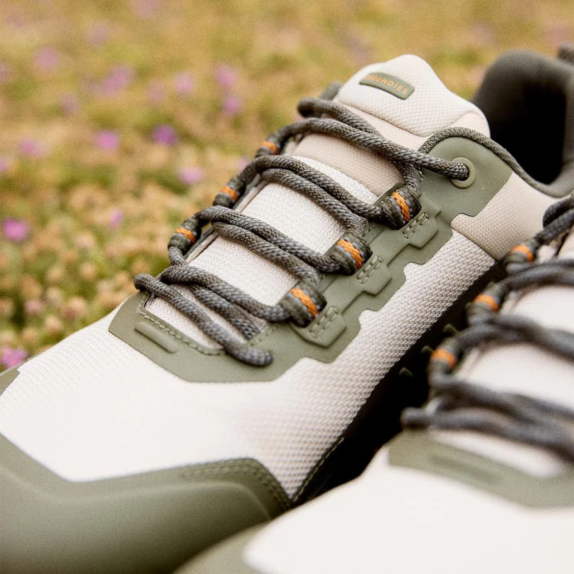 Мужские треккинговые кроссовки Groundies All Terrain Low 2.0 — Khaki/Orange (Barefoot), фото 3