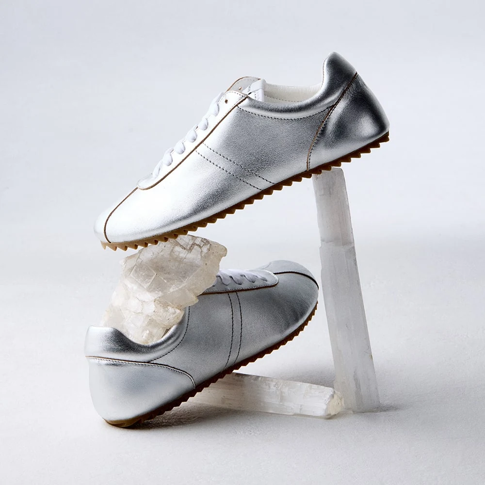 Женские кроссовки Groundies Zen — Metallic Silver (Barefoot), фото 2