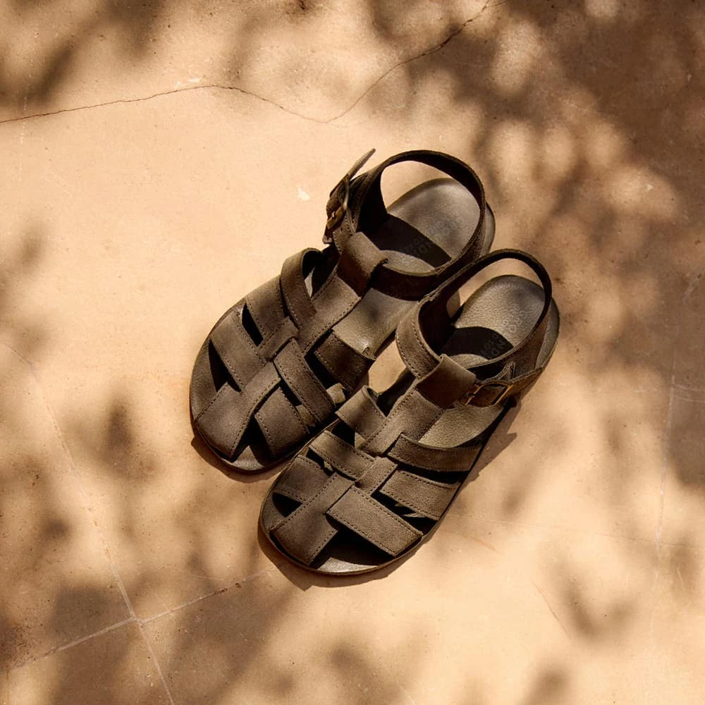 Мужские сандалии Groundies Catania — Khaki (Barefoot), фото 2