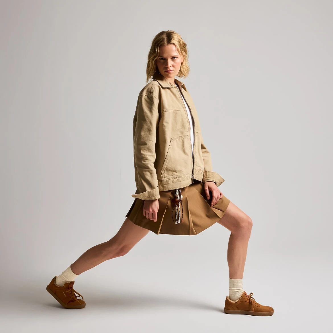 Женские кроссовки Groundies Hamptons 2.0 Teddy — Cognac (Barefoot Light), фото 3
