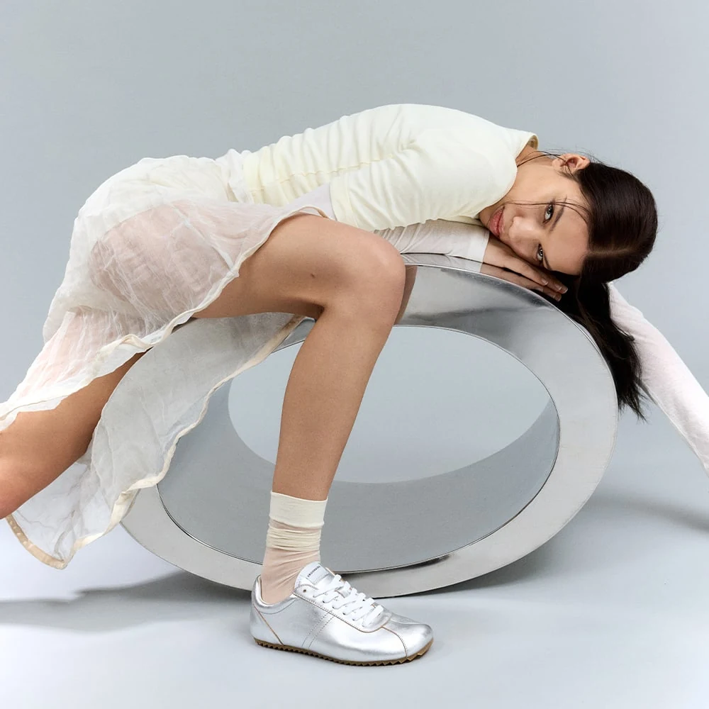 Женские кроссовки Groundies Zen — Metallic Silver (Barefoot), фото 3
