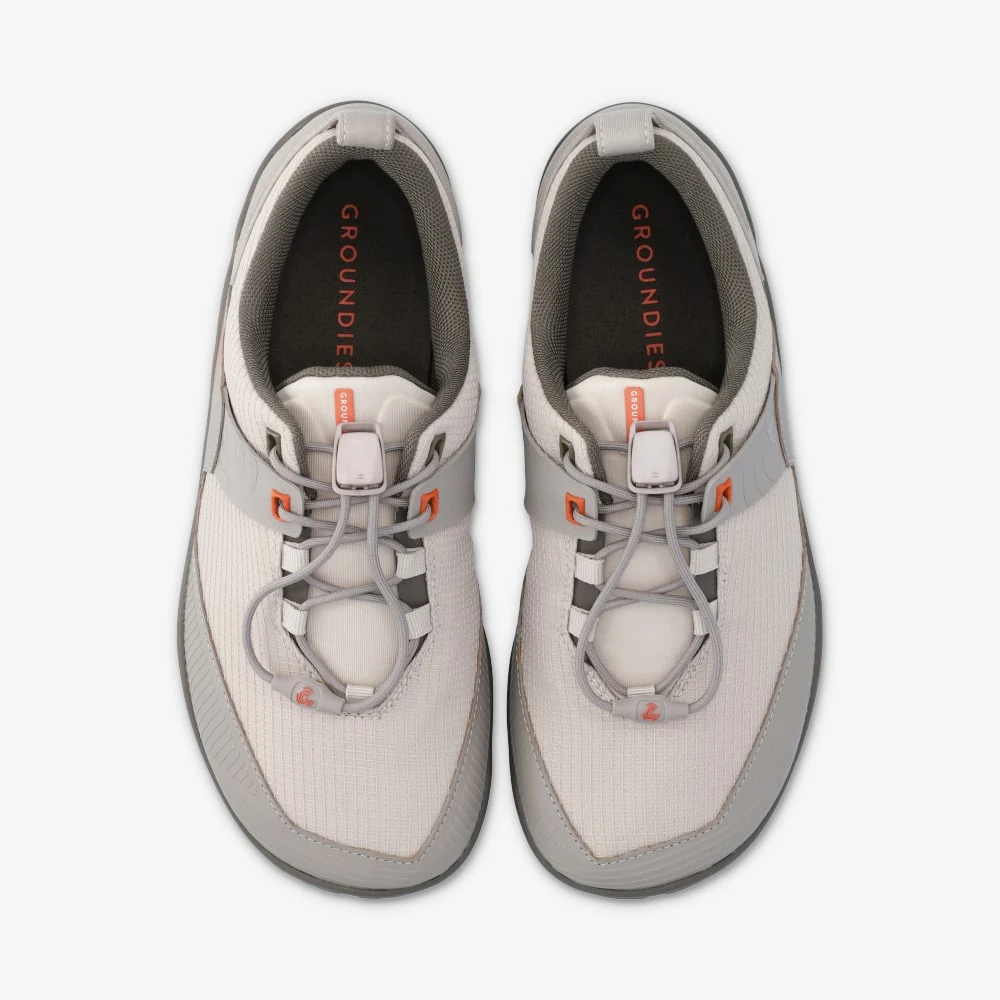 Мужские трейловые кроссовки Groundies Chamonix TR Low — Sand/Red (Barefoot), фото 4