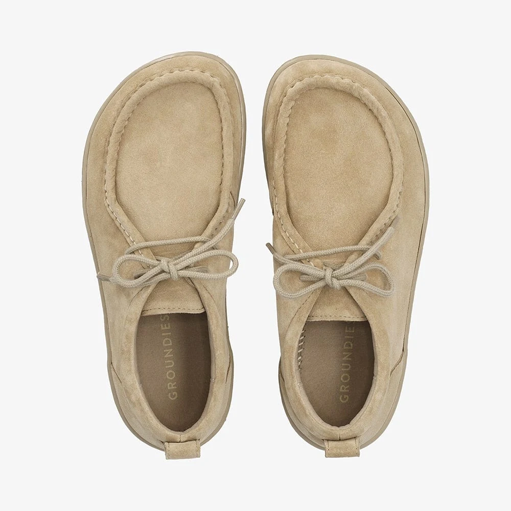 Мужские мокасины Groundies Cricket — Beige (Barefoot+), фото 2