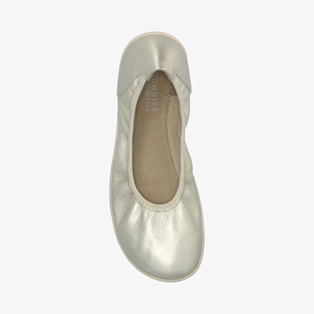 Женские балетки Groundies Lily 3.0 — Champagne (Metallic) (Barefoot), фото 5