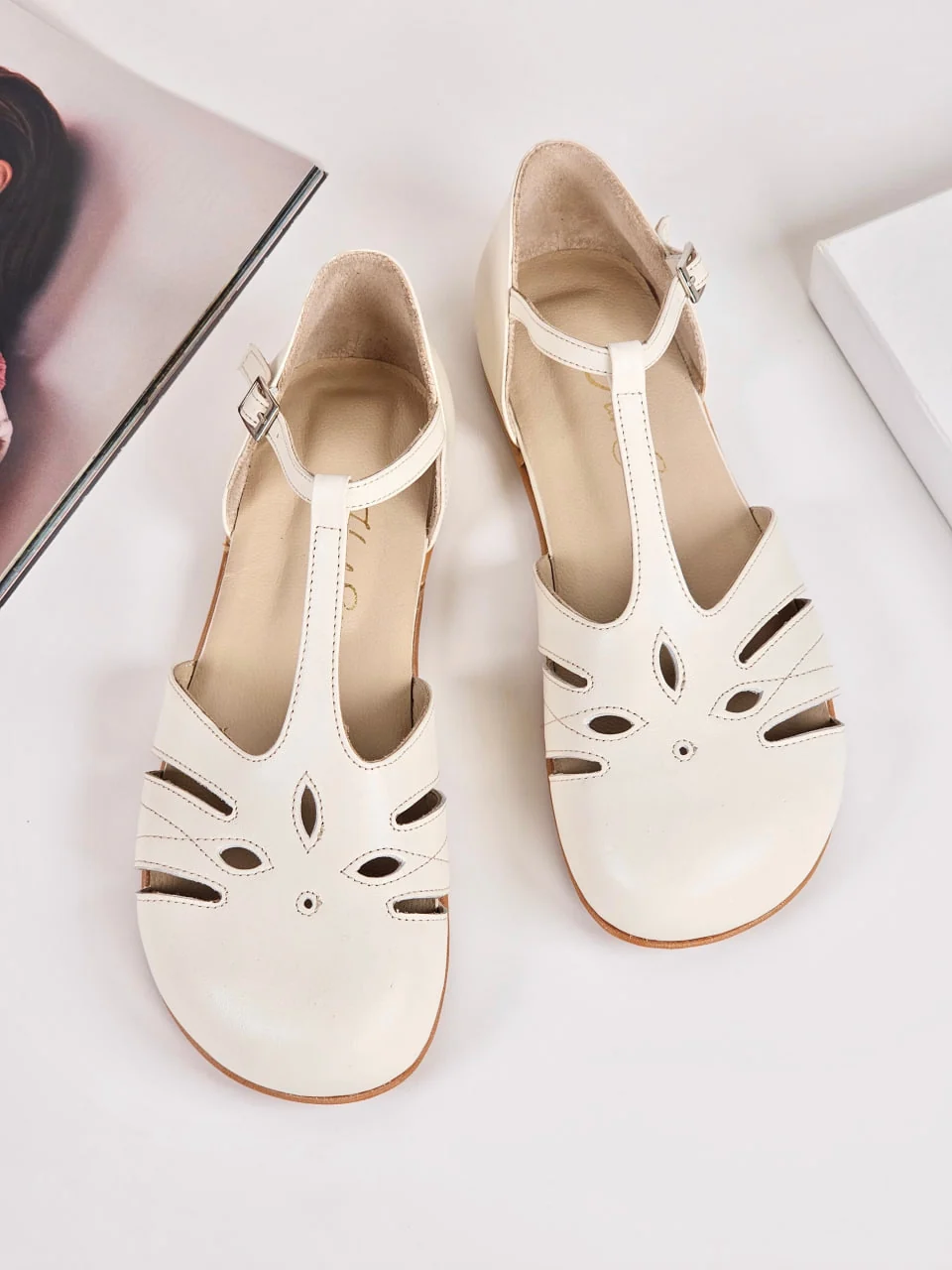 Harlem Rosy — кожа оттенка Broken White, Zero Drop — подошва из неолита, фото 2