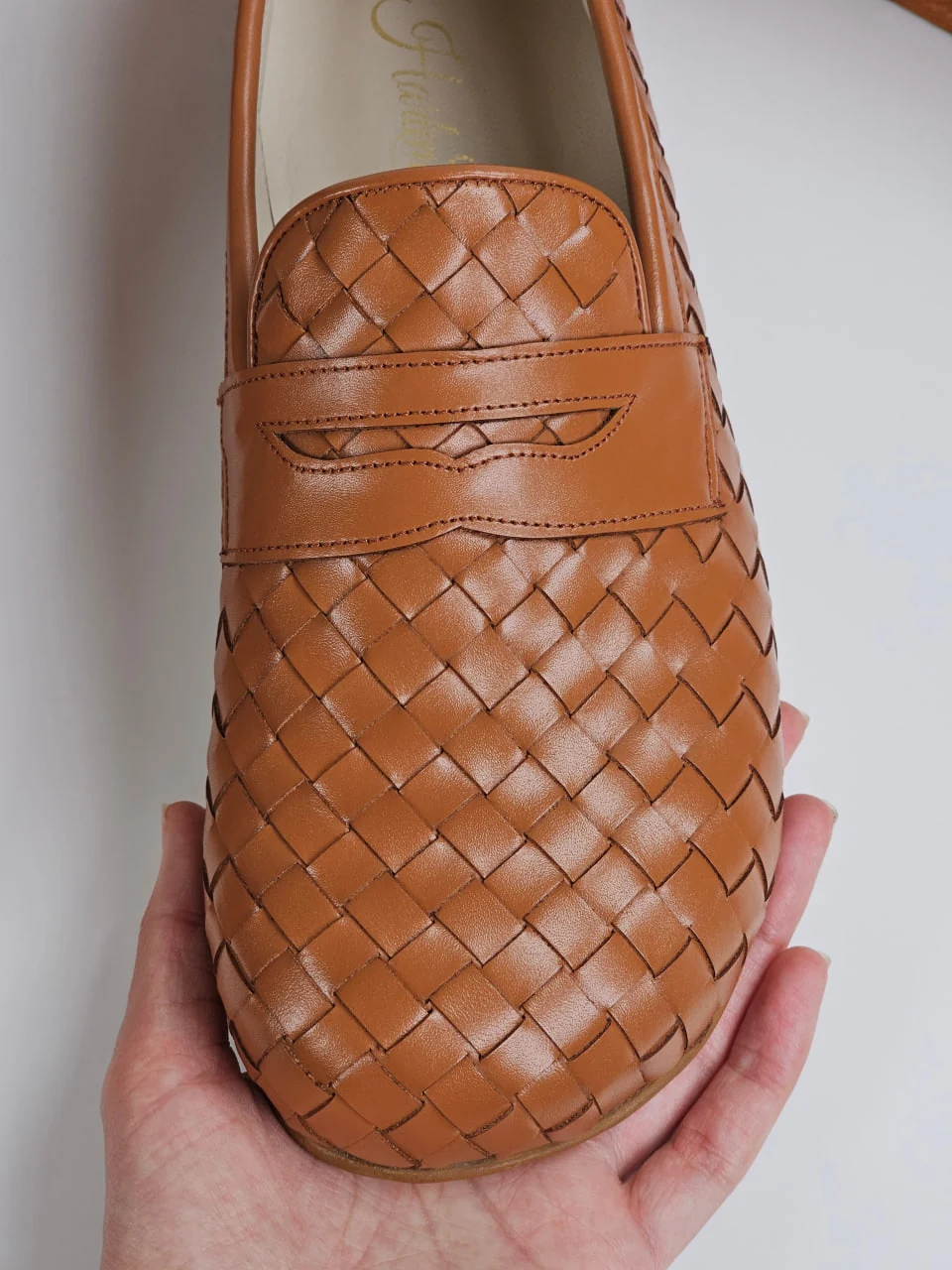 Harlem Loafers — светло-коричневая плетёная кожа, Zero Drop — жёсткая кожаная подошва, фото 3
