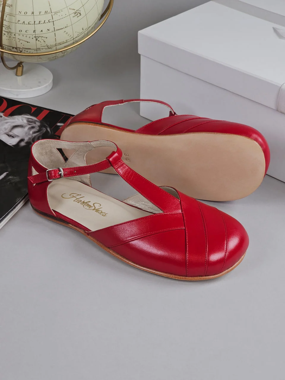 Harlem Sugar — красная кожа, Zero Drop — кожаная подошва, фото 3