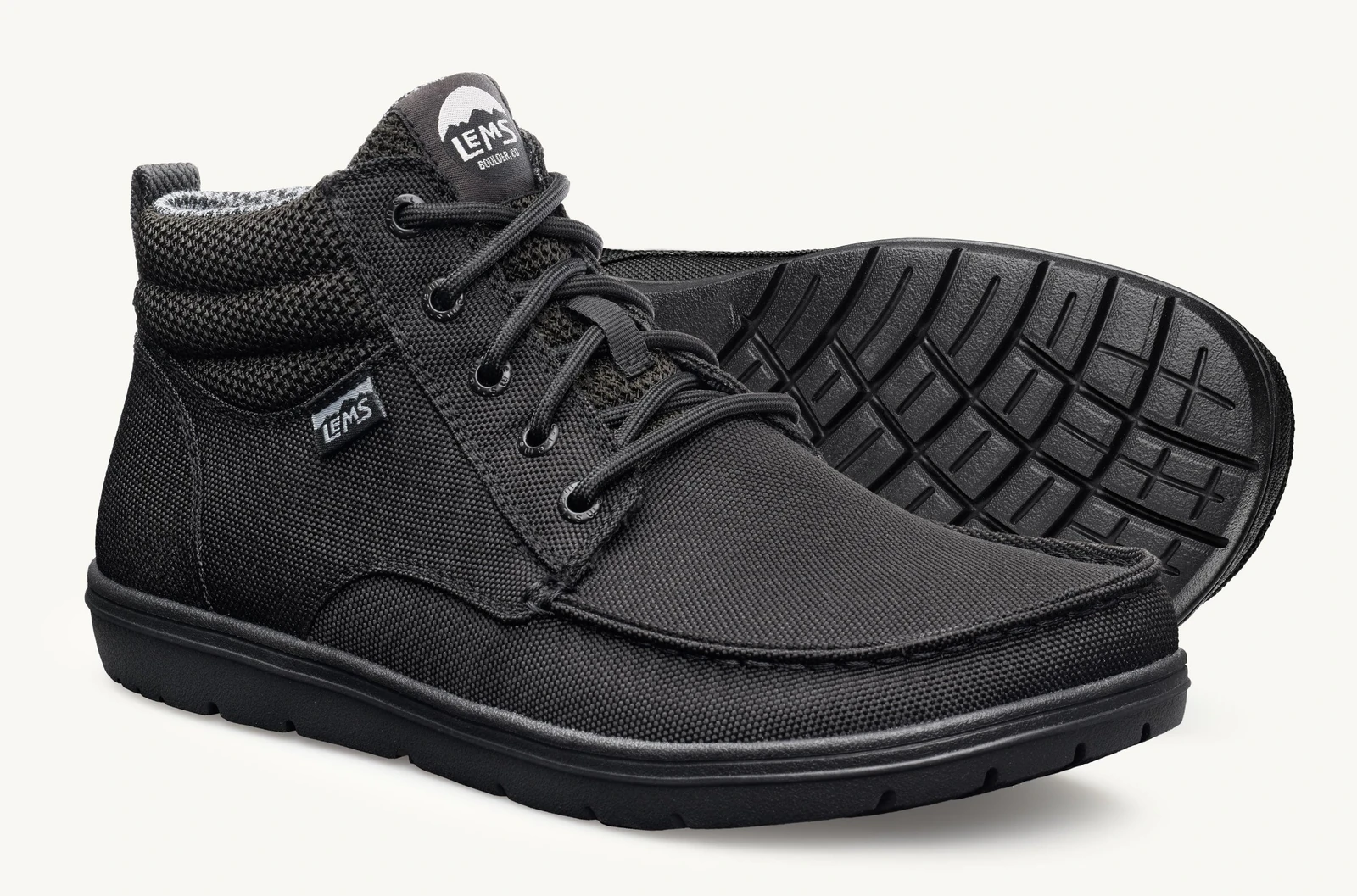 Lems Boulder Boot Mid Vegan (Discontinued) — Jet Black - FINAL SALE (мужские) — фото 1 из 9