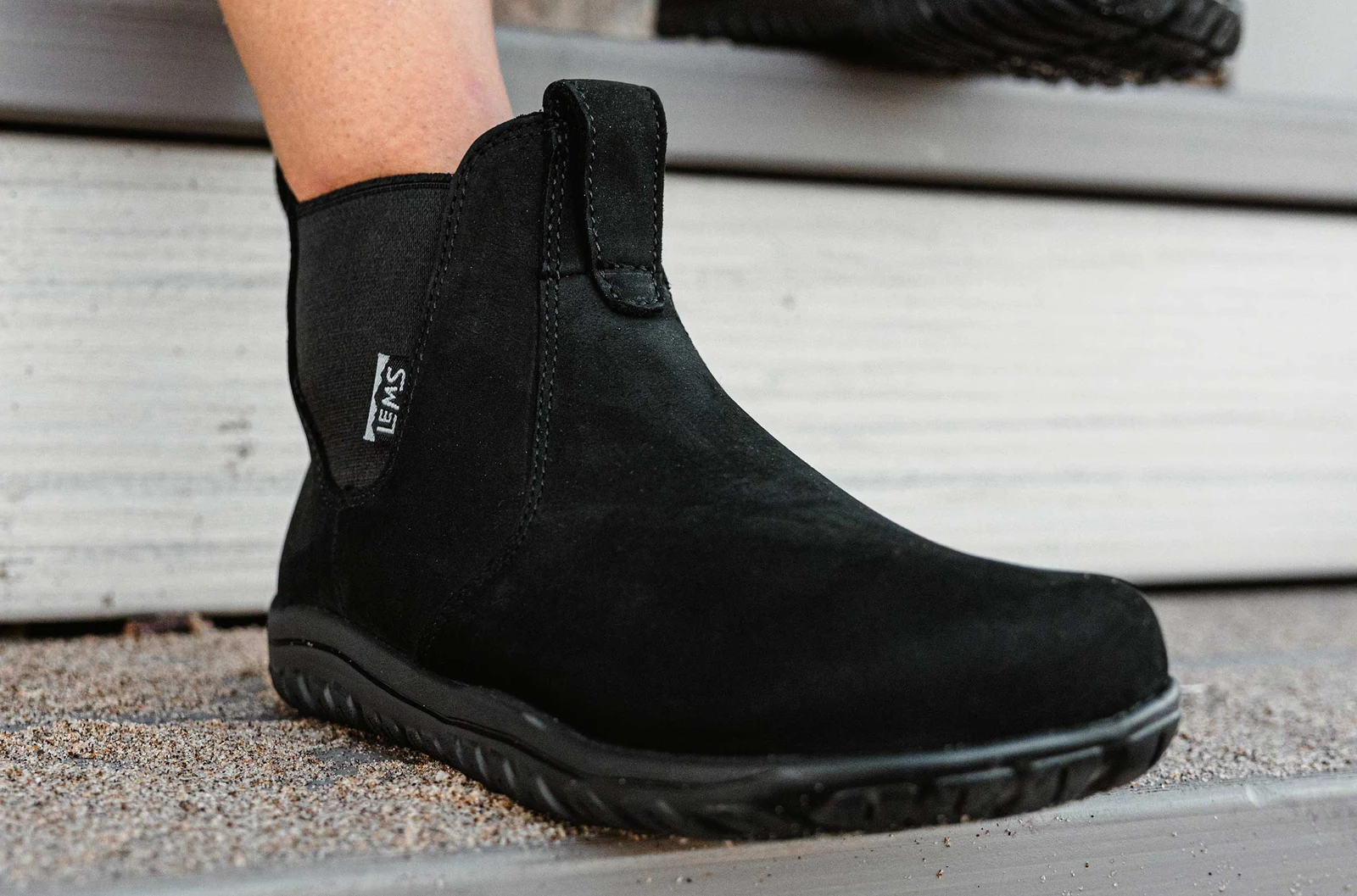 Lems Chelsea Barefoot Boot Waterproof — Obsidian (женские), фото 2