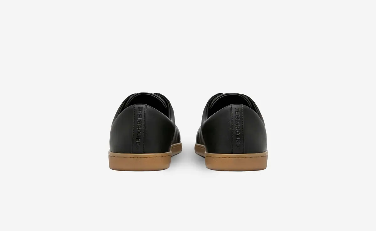 Босоногие кроссовки Feelgrounds Original Luxe — чёрный с бежевой подошвой, фото 5