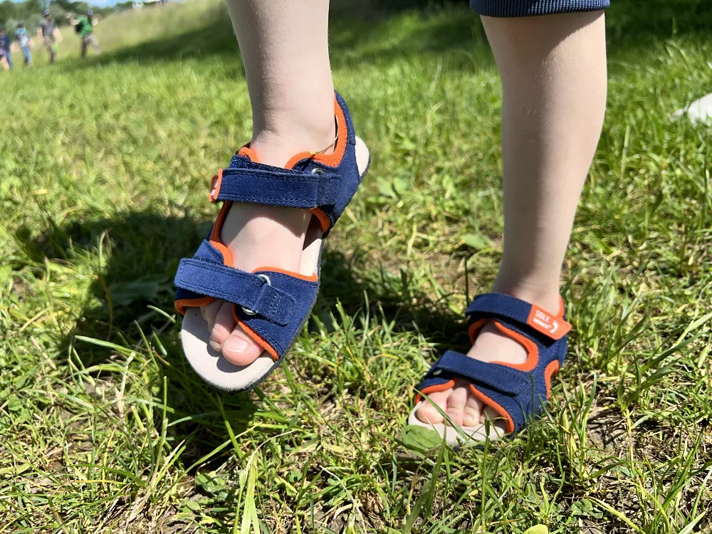Детские сандалии Sole Runner Mimas, сине-оранжевые, фото 2
