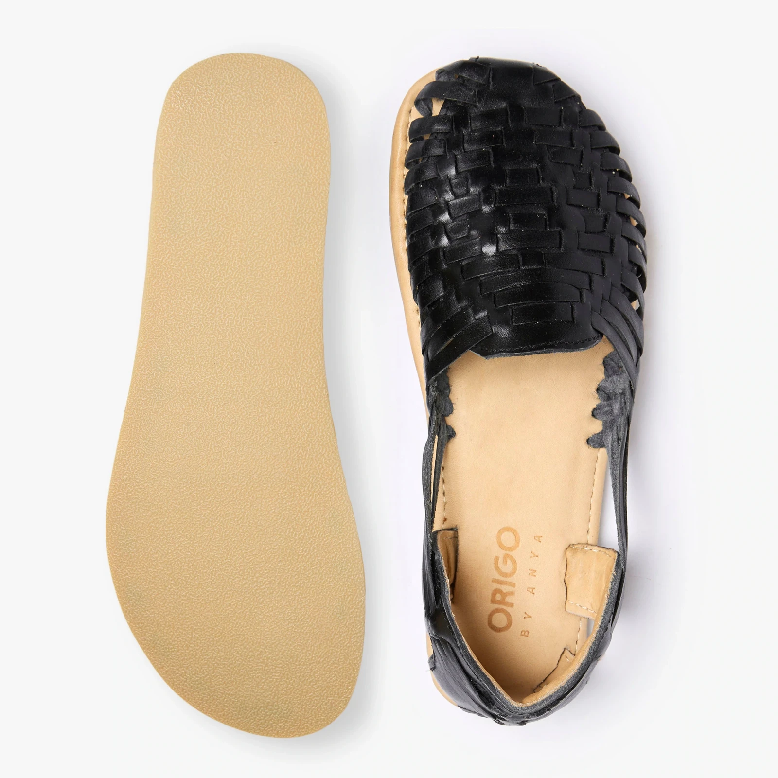 Босоногие сандалии Origo Huarache Slip-On by Anya — чёрный, фото 5