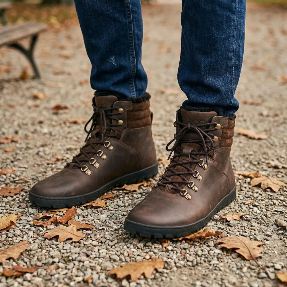 Мужские ботинки ZAQQ QRAC Dark Brown Waterproof (тёмно-коричневые), фото 10