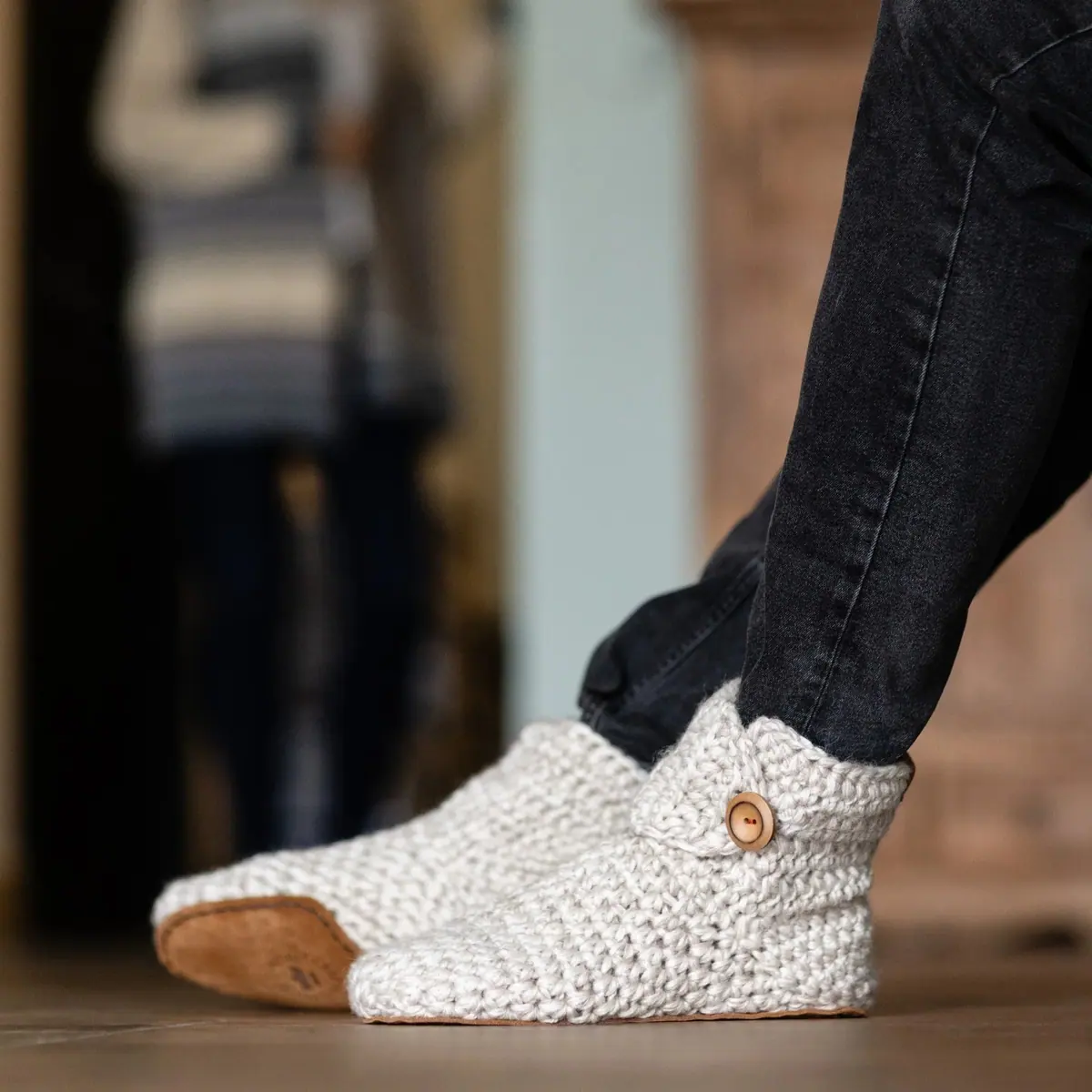 Домашние тапочки-ботинки Kingdom of Wow Classic Bootie — бежевый, фото 5
