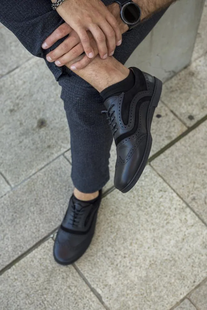Мужские туфли ZAQQ BRIQ Brogue Deep Black (чёрный цвет), фото 15