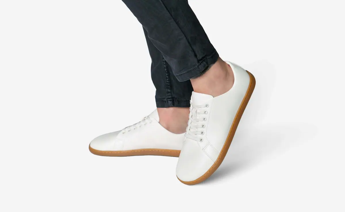 Босоногие кроссовки Feelgrounds Original Luxe — белый с бежевой подошвой, фото 6