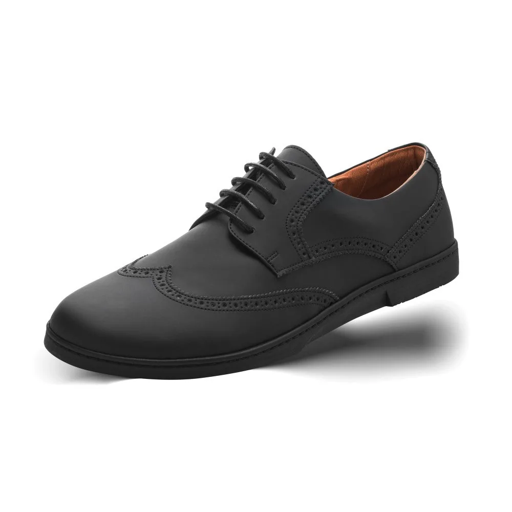 Мужские полуботинки ZAQQ BRIQ Brogue Vegan Black (чёрный цвет), фото 3