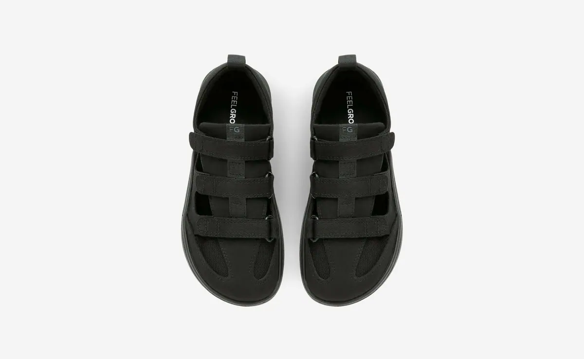 Детские босоногие сандалии Feelgrounds Arcade Kids — чёрный, фото 2
