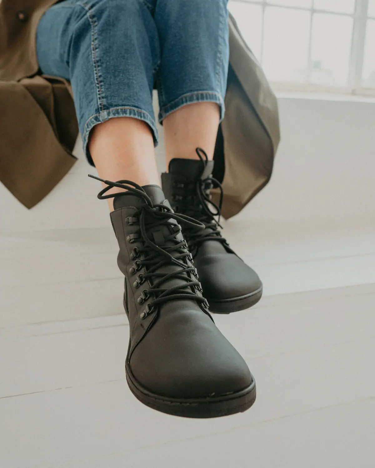 Босоногие ботинки Realfoot Farmer Spring/Fall CityGrip Black, фото 2