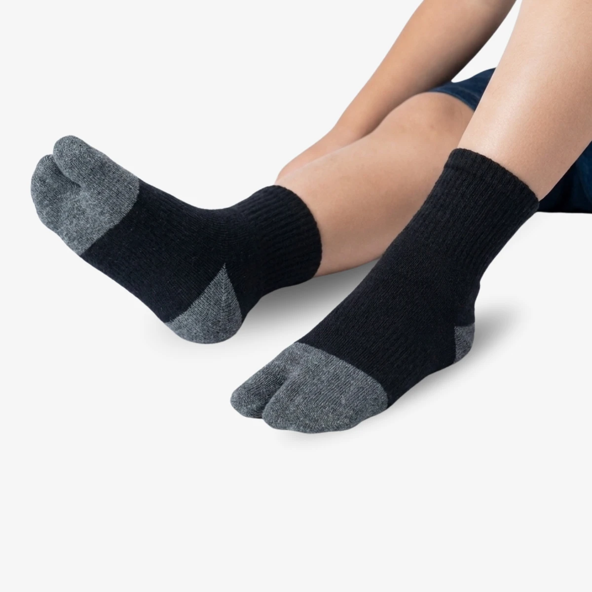 Носки Roots Barefoot Tabi Sport детские — чёрный — фото 1 из 6