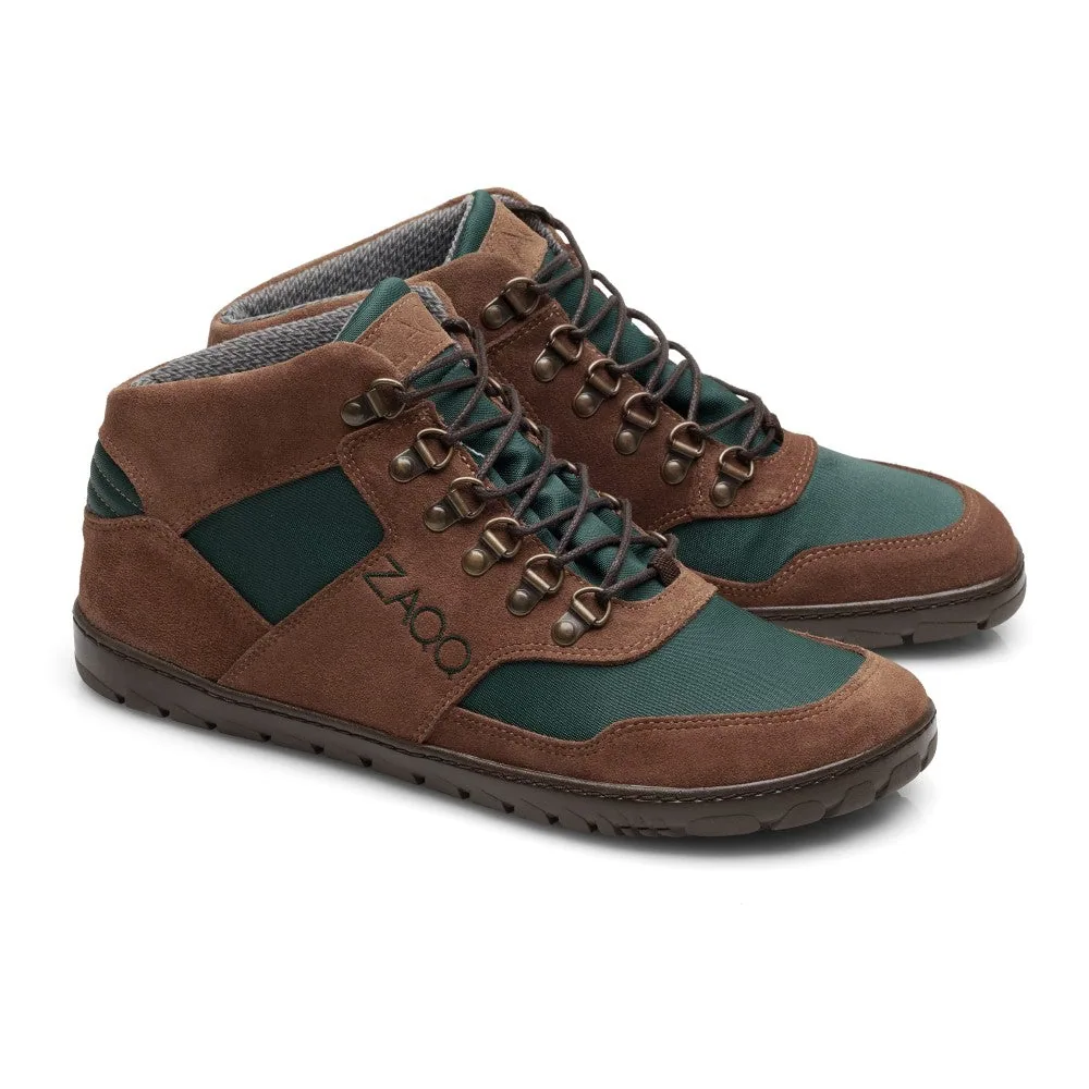 Ботинки для женщин и мужчин ZAQQ HIQE Mid Brown Green Waterproof (зелёный цвет), фото 1 из 13