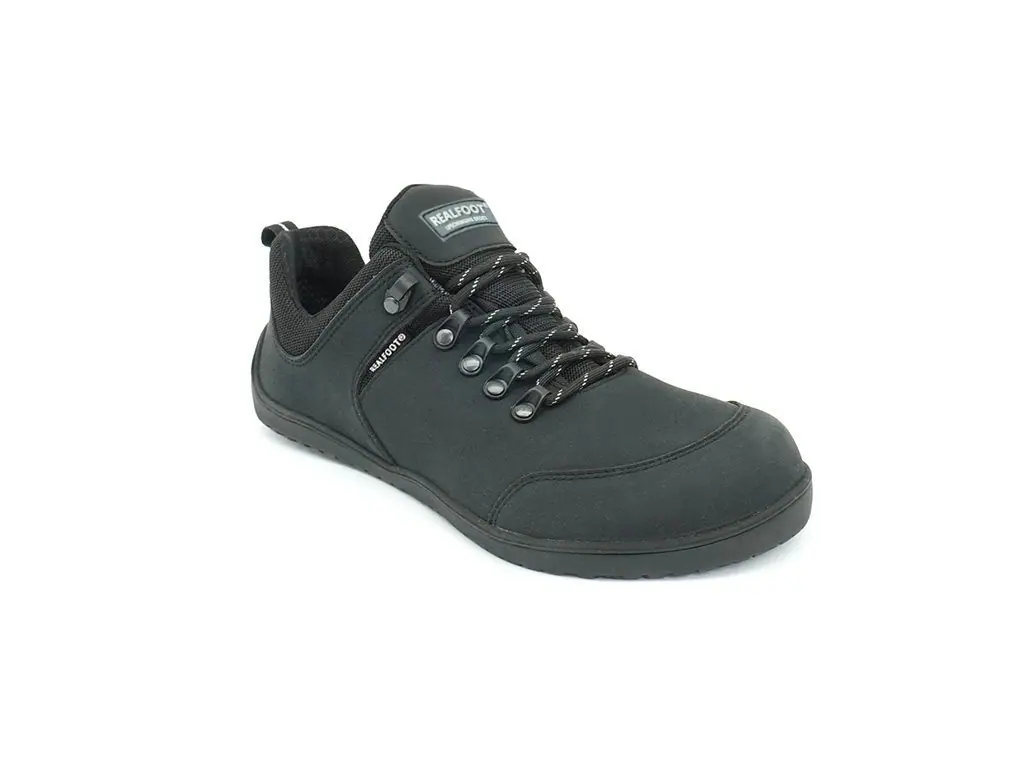 Босоногие ботинки Realfoot Trekker Low Vegan Black, фото 3