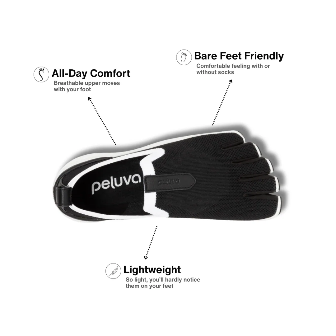 Мужская повседневная обувь Peluva Miami Casual Loafer — чёрный / белый, фото 4