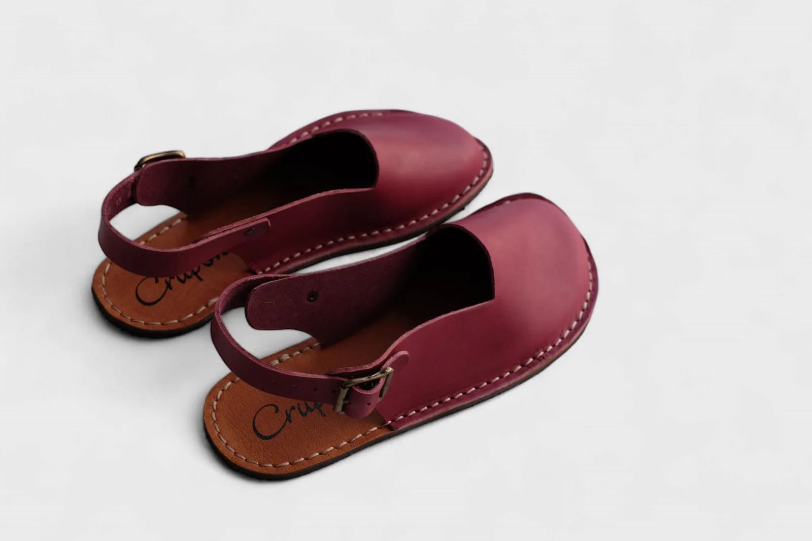 Босоногие сандалии Crupon Olive — винный, фото 7