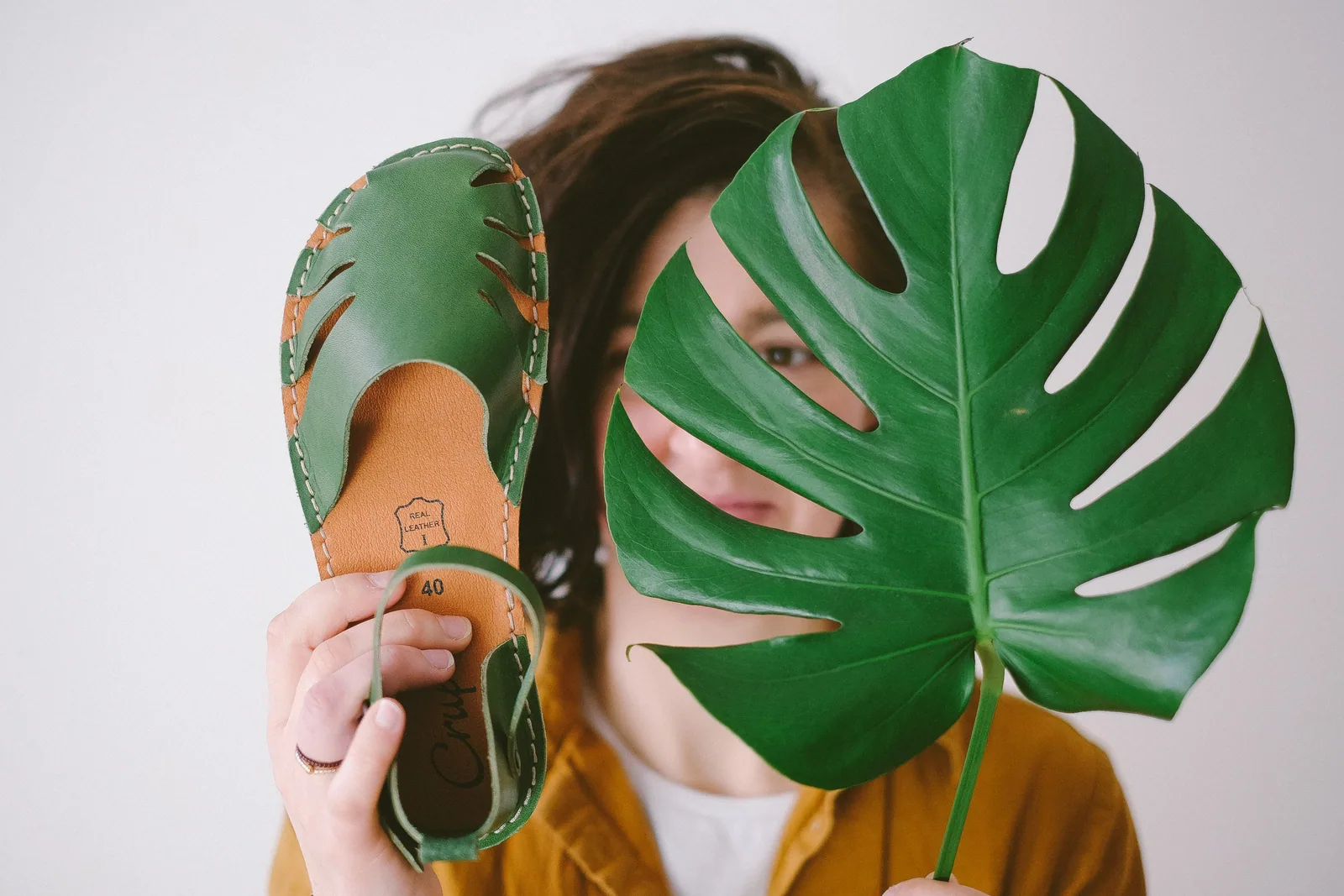 Босоногие сандалии Crupon Monstera — салатовый, фото 2