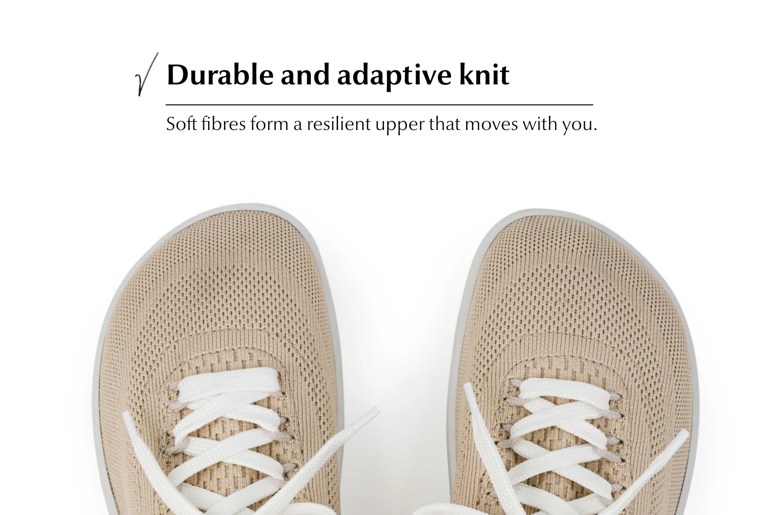 Кроссовки Ahinsa Softy Knit Barefoot — бежевый, фото 8