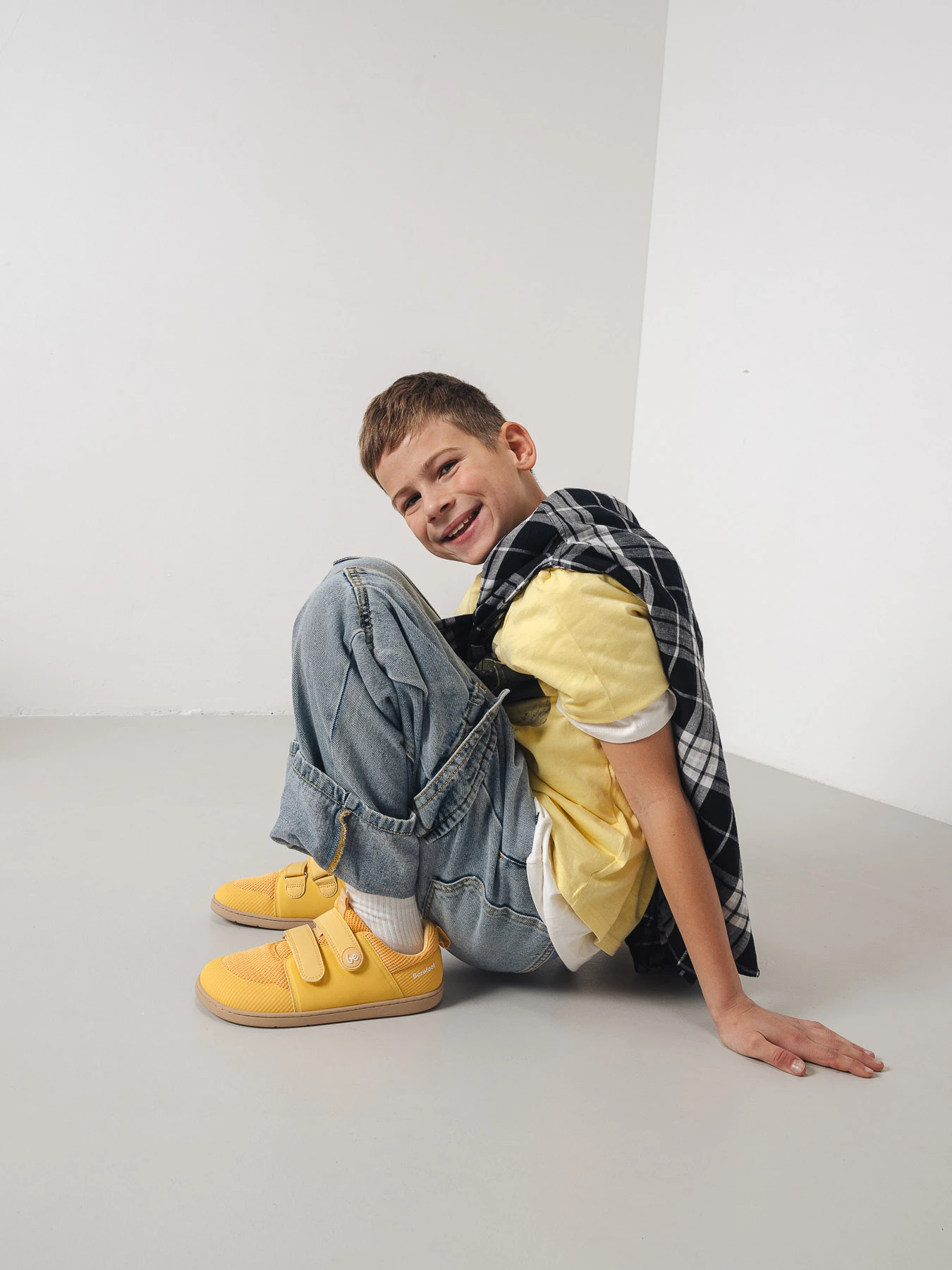 Детские босоногие кроссовки Be Lenka Bounty Junior - жёлтый, фото 2