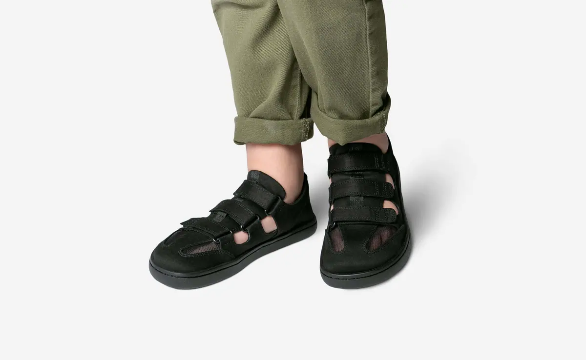 Детские босоногие сандалии Feelgrounds Arcade Kids — чёрный, фото 6