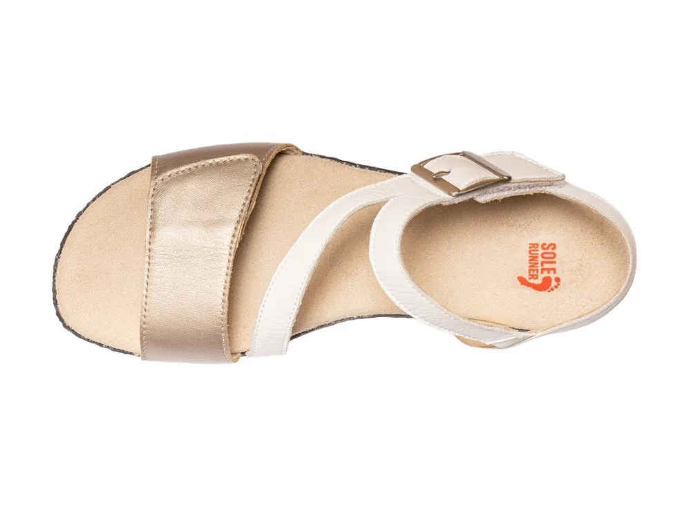 Женские сандалии Sole Runner Juliet, бело-перламутровые, фото 4