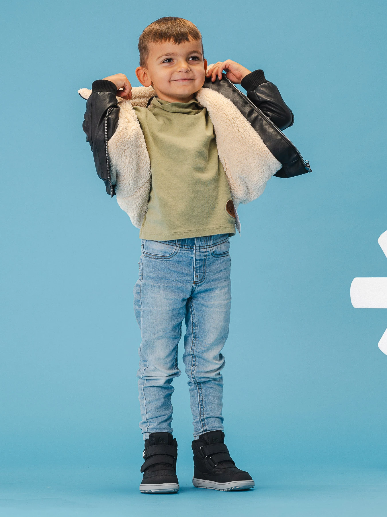 Детские босоногие ботинки Be Lenka Zippu Preschool - чёрный и серый, фото 4