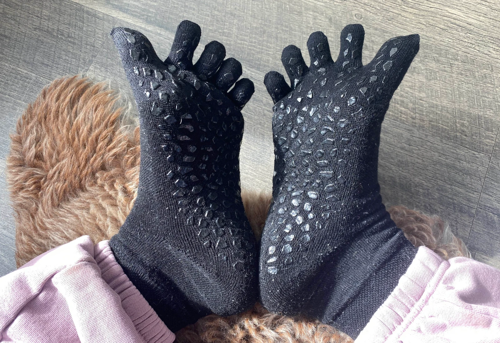 Носки Earth Runners Toe Socks with Grip, фото 7