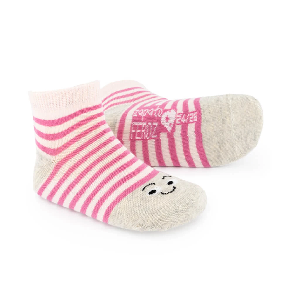 Носки Zapato Feroz короткие детские (3 пары) — розовый (фуксия), фото 3