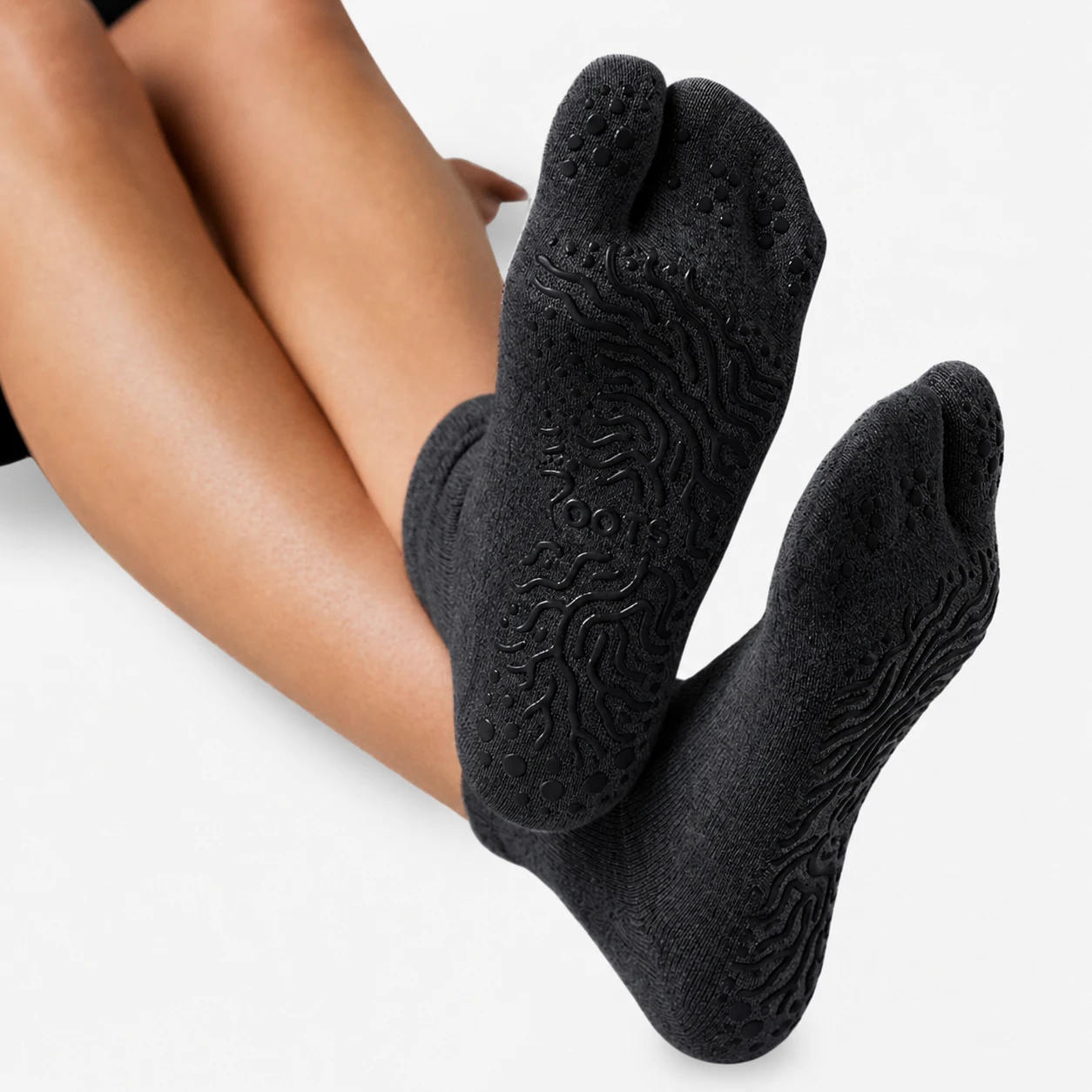 Носки Roots Barefoot Tabi Confort противоскользящие — чёрный, фото 3