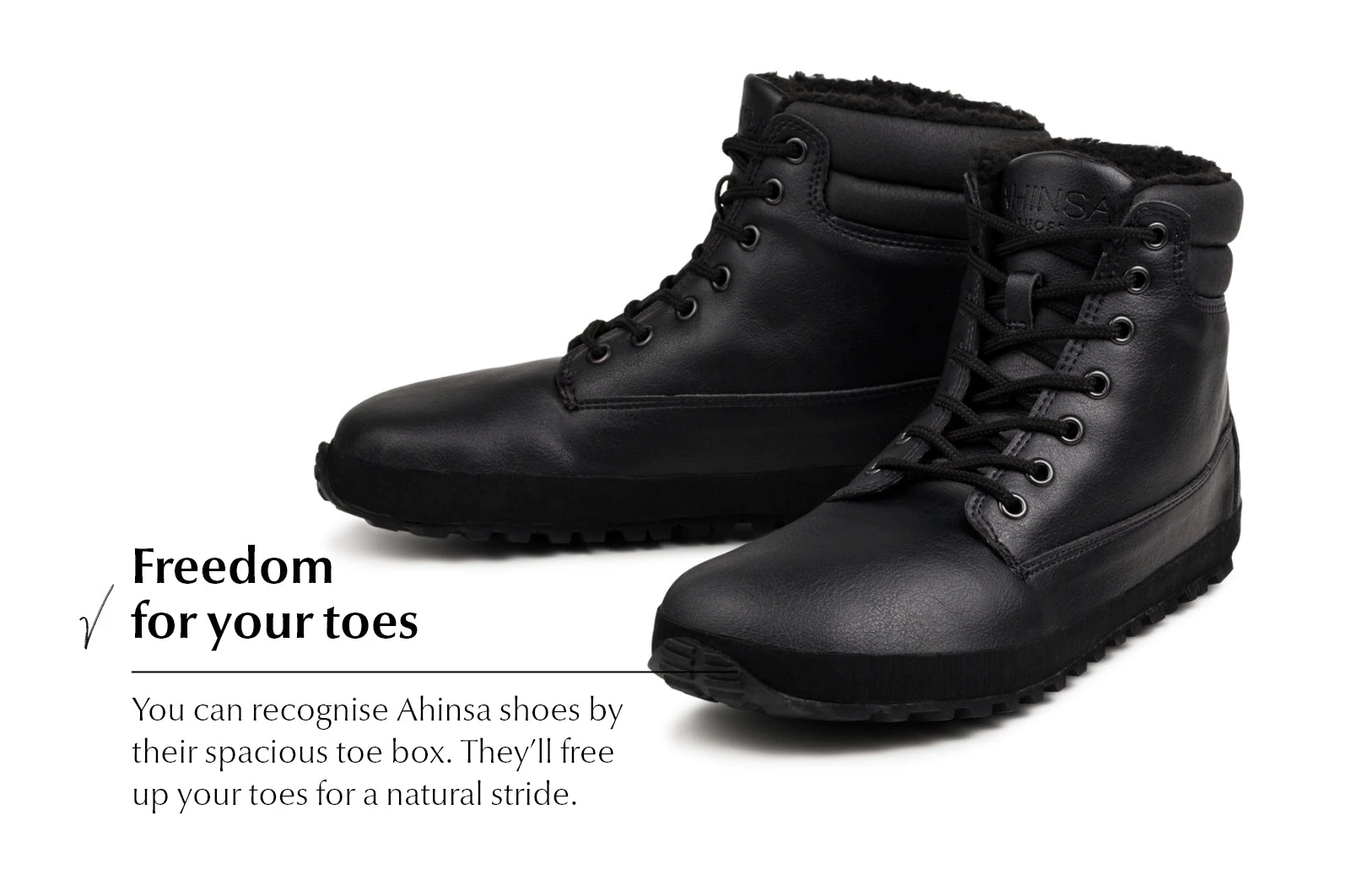Ботинки Ahinsa Shuma Winter Barefoot — чёрный, фото 3