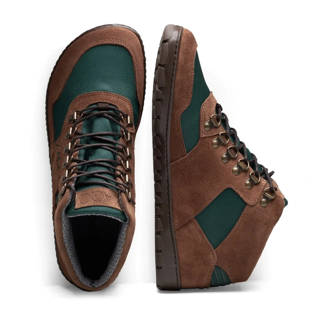 Ботинки для женщин и мужчин ZAQQ HIQE Mid Brown Green Waterproof (зелёный цвет), фото 3