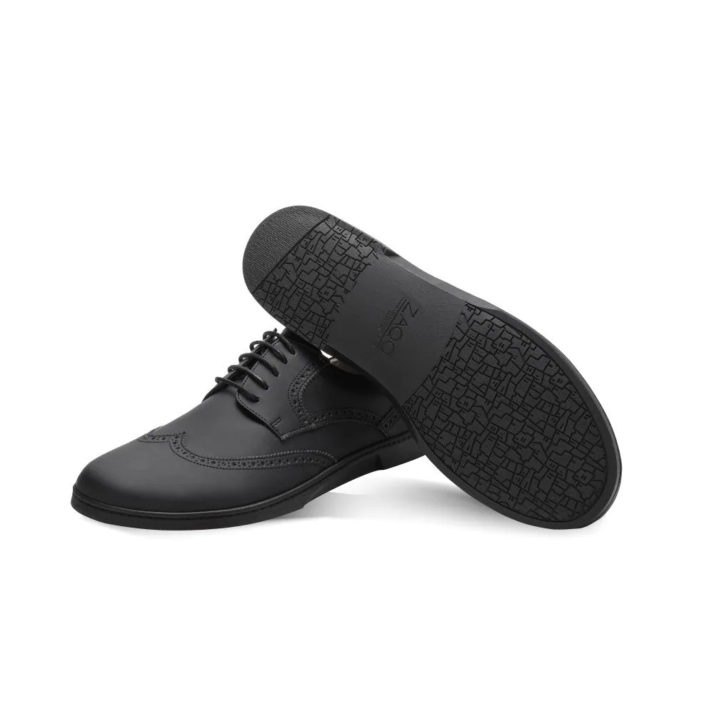 Мужские полуботинки ZAQQ BRIQ Brogue Vegan Black (чёрный цвет), фото 2