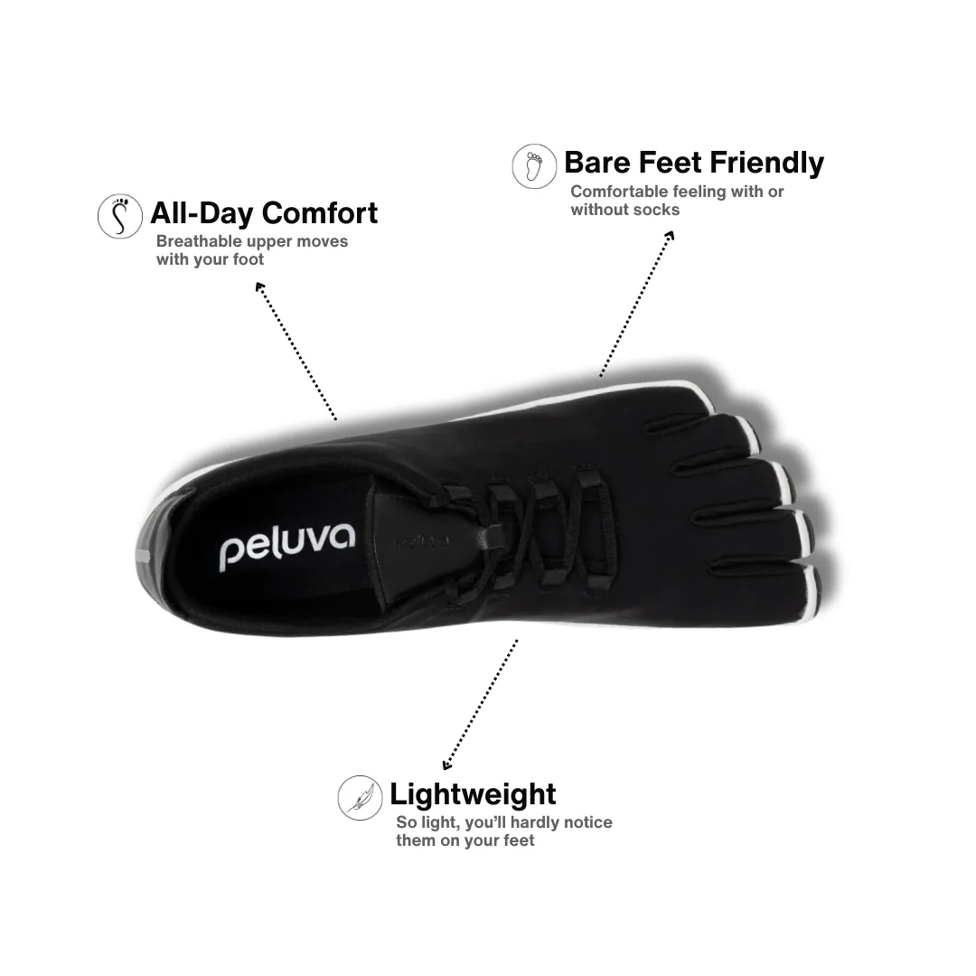 Мужские кроссовки Peluva Strand Lightweight Trainer — чёрный / белый, фото 3