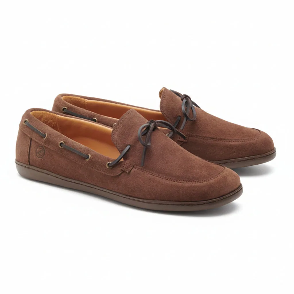 Мужские мокасины ZAQQ QEA Velours Brown (коричневый цвет), фото 1 из 10