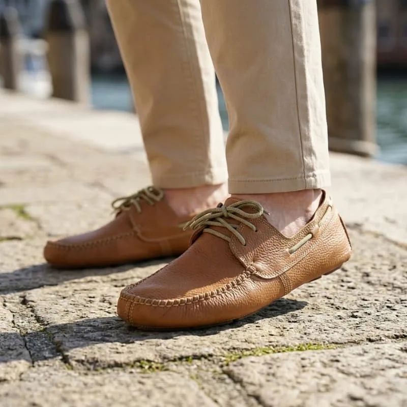 Босоногие топсайдеры Boat Shoes — песочно-коричневый, фото 2
