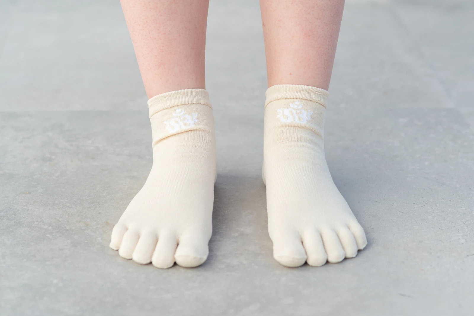 Носки с пальцами Sambas the Bambas из вискозы, бежевый, фото 3