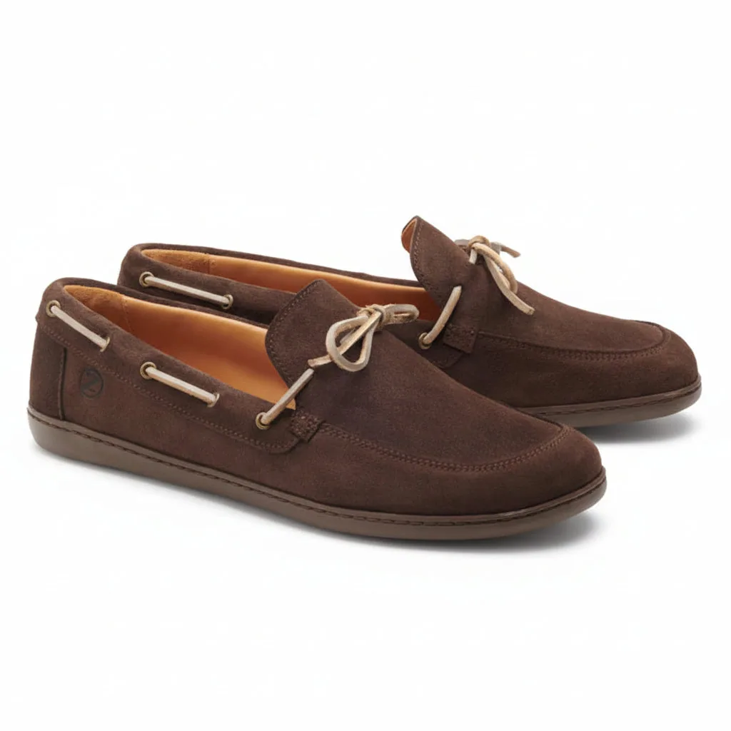 Мужские мокасины ZAQQ QEA Velours Darkbrown (тёмно-коричневый цвет), фото 1 из 10