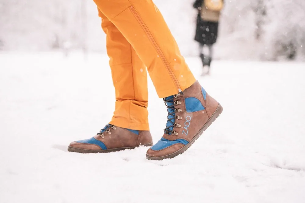 Ботинки для женщин и мужчин ZAQQ HIQE Brown Blue Waterproof, фото 5