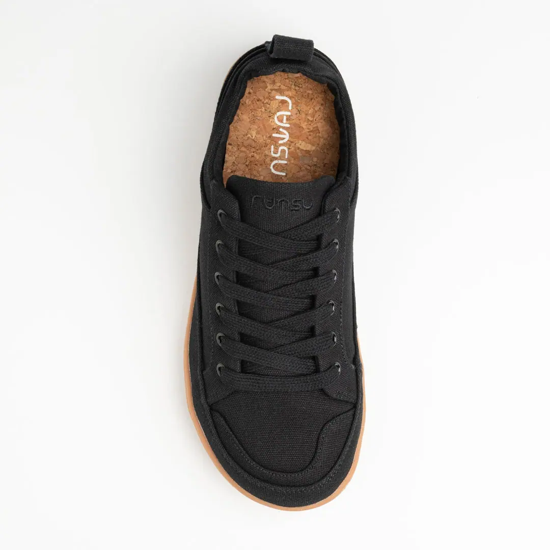 Кеды Rutsu Original Low — чёрные с коричневой подошвой, фото 2
