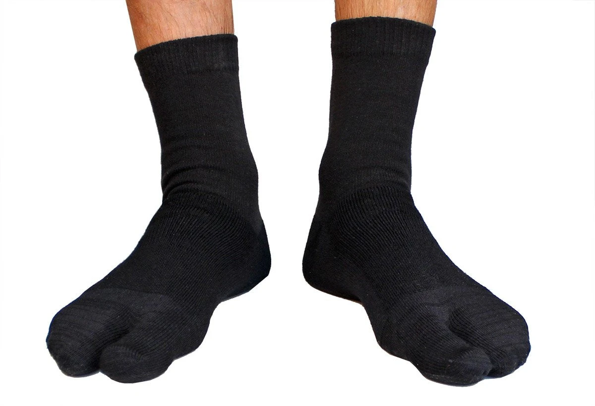 Носки Earth Runners Wool Tabi — чёрный, фото 4