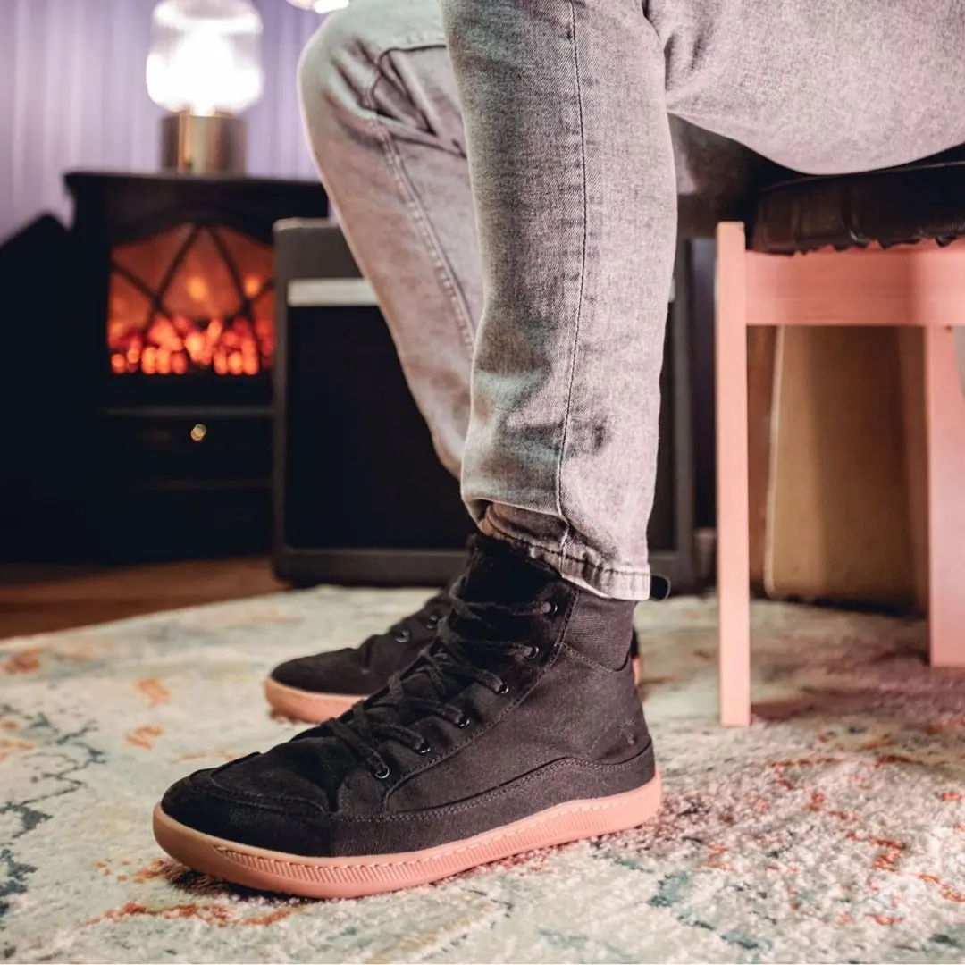 Кеды Rutsu Original High — чёрные с коричневой подошвой, фото 6
